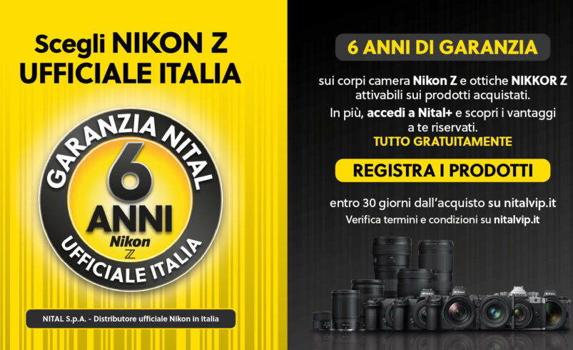 Nital estende la garanzia ufficiale a 6 anni su Nikon Z e NIKKOR Z